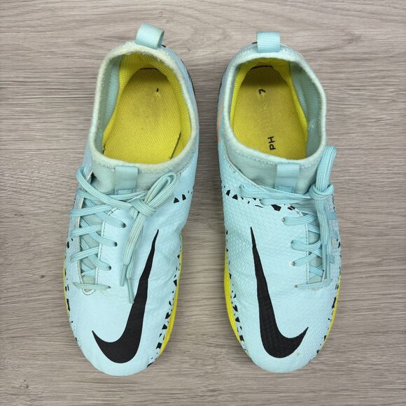 Nike Soccer Cleats Phantom GT2 Club MG Glacier Ice Yellow Strike Youth Size 4 - Picture 6 of 12